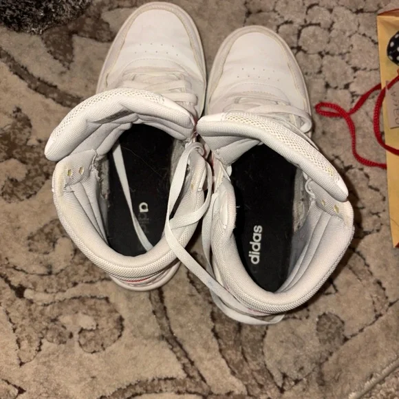 Adidas White and Pink High-Tops sz 8 vintage - Picture 2 of 9